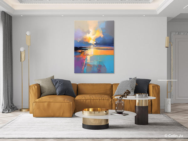 Landscape Canvas Painting, Abstract Landscape Painting, Original Landscape Art, Canvas Painting for Bedroom, Large Wall Art Paintings for Living Room-Paintingforhome