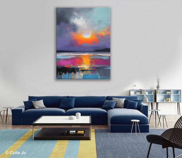 Contemporary Canvas Wall Art, Abstract Paintings for Bedroom, Original Hand Painted Oil Paintings, Canvas Paintings Behind Sofa, Buy Paintings Online-Paintingforhome