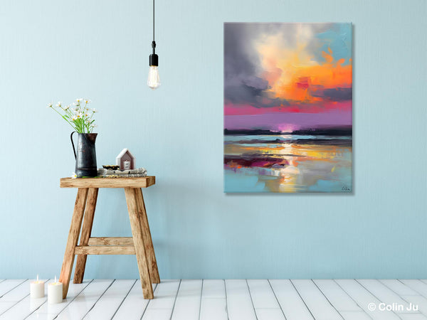 Canvas Painting for Living Room, Abstract Landscape Paintings, Original Modern Wall Art Painting, Oversized Contemporary Abstract Artwork-Paintingforhome