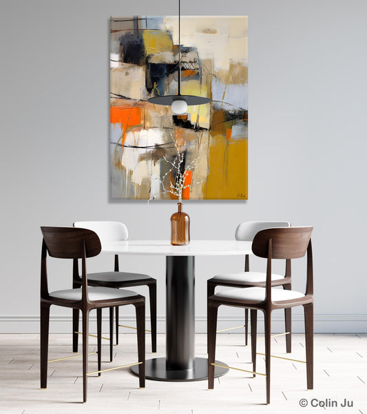 Acrylic Abstract Painting Behind Sofa, Large Painting on Canvas, Living Room Wall Art Paintings, Original Abstract Painting on Canvas-Paintingforhome