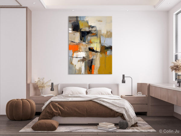 Acrylic Abstract Painting Behind Sofa, Large Painting on Canvas, Living Room Wall Art Paintings, Original Abstract Painting on Canvas-Paintingforhome
