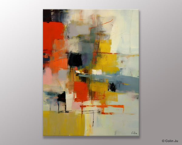 Bedroom Wall Art Ideas, Abstract Canvas Painting, Acrylic Canvas Paintings for Dining Room, Simple Wall Art Ideas, Original Contemporary Paintings-Paintingforhome