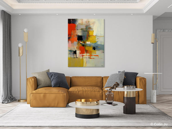 Bedroom Wall Art Ideas, Abstract Canvas Painting, Acrylic Canvas Paintings for Dining Room, Simple Wall Art Ideas, Original Contemporary Paintings-Paintingforhome
