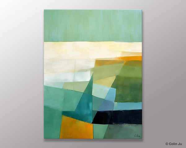 Dining Room Wall Art Ideas, Abstract Modern Painting, Acrylic Canvas Paintings, Original Geometric Canvas Art, Contemporary Art Painting-Paintingforhome