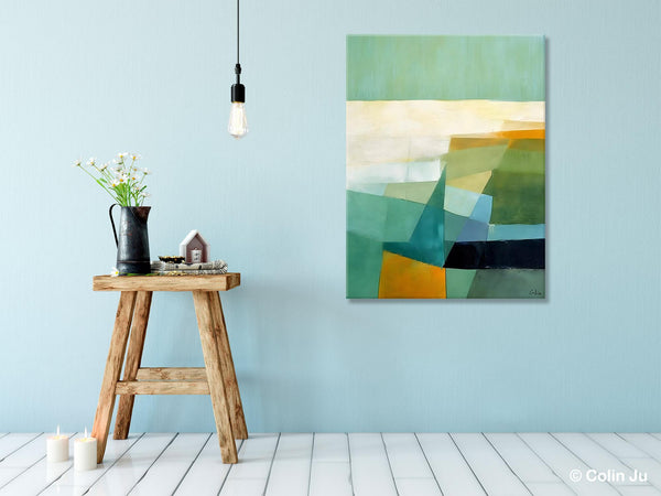 Dining Room Wall Art Ideas, Abstract Modern Painting, Acrylic Canvas Paintings, Original Geometric Canvas Art, Contemporary Art Painting-Paintingforhome