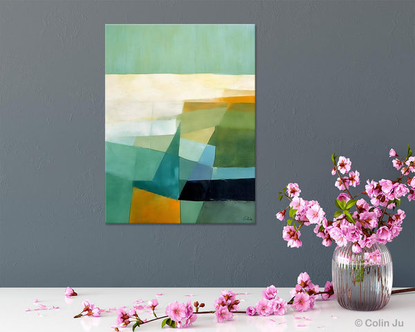 Dining Room Wall Art Ideas, Abstract Modern Painting, Acrylic Canvas Paintings, Original Geometric Canvas Art, Contemporary Art Painting-Paintingforhome