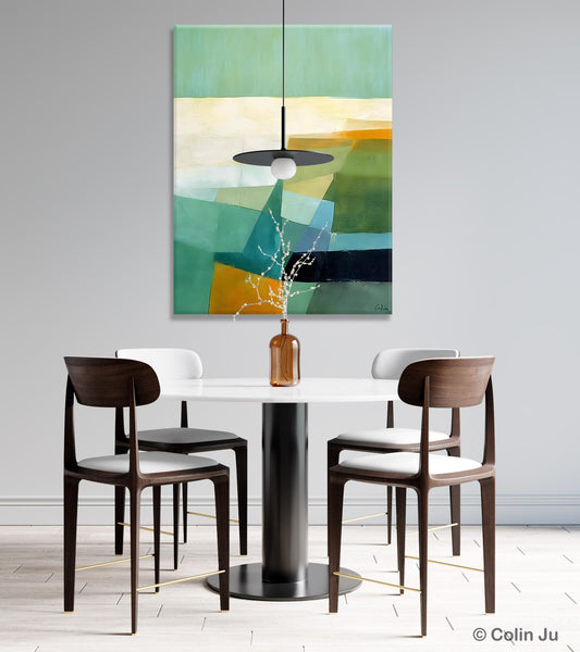 Dining Room Wall Art Ideas, Abstract Modern Painting, Acrylic Canvas Paintings, Original Geometric Canvas Art, Contemporary Art Painting-Paintingforhome
