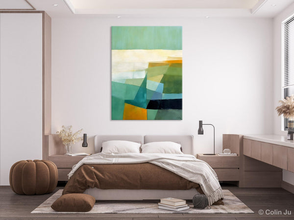 Dining Room Wall Art Ideas, Abstract Modern Painting, Acrylic Canvas Paintings, Original Geometric Canvas Art, Contemporary Art Painting-Paintingforhome