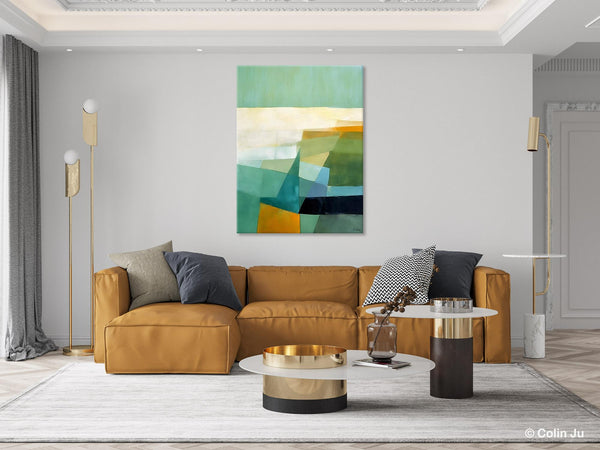 Dining Room Wall Art Ideas, Abstract Modern Painting, Acrylic Canvas Paintings, Original Geometric Canvas Art, Contemporary Art Painting-Paintingforhome