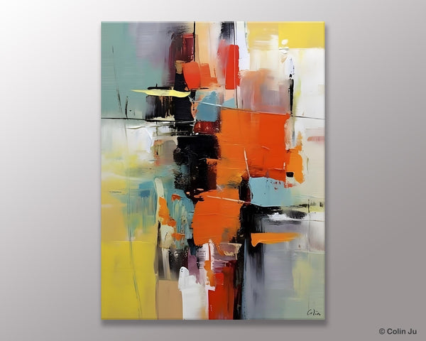 Abstract Canvas Painting, Modern Paintings for Living Room, Huge Painting for Sale, Original Hand Painted Wall Art-Paintingforhome