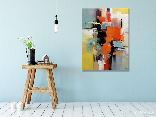 Abstract Canvas Painting, Modern Paintings for Living Room, Huge Painting for Sale, Original Hand Painted Wall Art-Paintingforhome