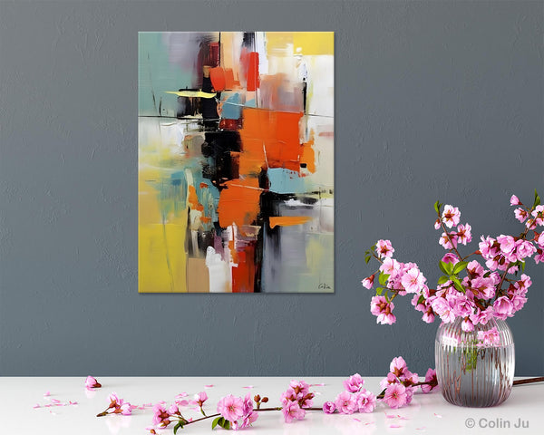 Abstract Canvas Painting, Modern Paintings for Living Room, Huge Painting for Sale, Original Hand Painted Wall Art-Paintingforhome
