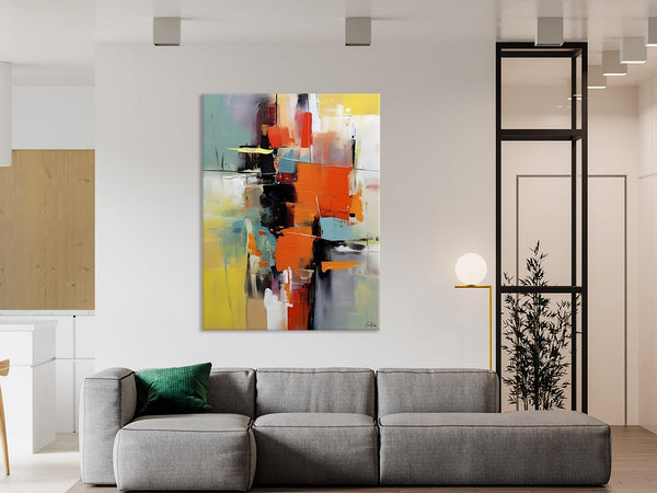 Abstract Canvas Painting, Modern Paintings for Living Room, Huge Painting for Sale, Original Hand Painted Wall Art-Paintingforhome