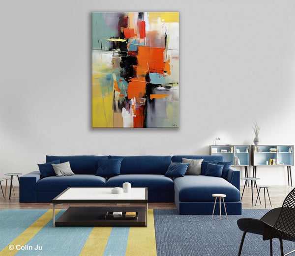 Abstract Canvas Painting, Modern Paintings for Living Room, Huge Painting for Sale, Original Hand Painted Wall Art-Paintingforhome