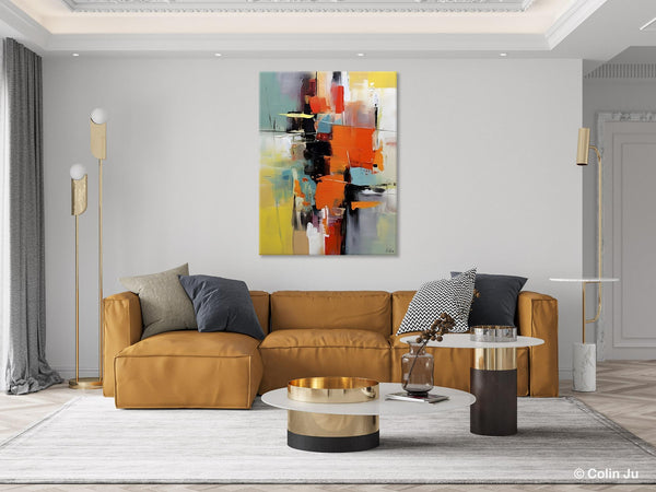 Abstract Canvas Painting, Modern Paintings for Living Room, Huge Painting for Sale, Original Hand Painted Wall Art-Paintingforhome