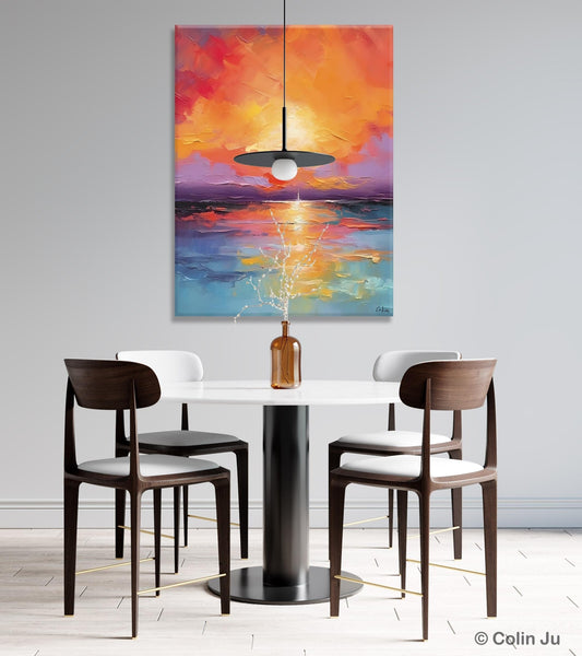 Modern Landscape Paintings, Oversized Contemporary Canvas Paintings, Extra Large Canvas Painting for Living Room, Original Canvas Wall Art-Paintingforhome