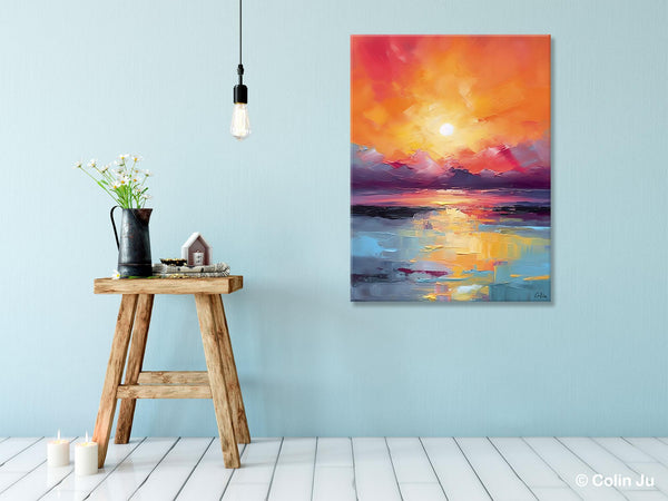 Abstract Landscape Painting, Canvas Painting for Dining Room, Landscape Canvas Painting, Original Landscape Art, Large Wall Art Paintings for Living Room-Paintingforhome