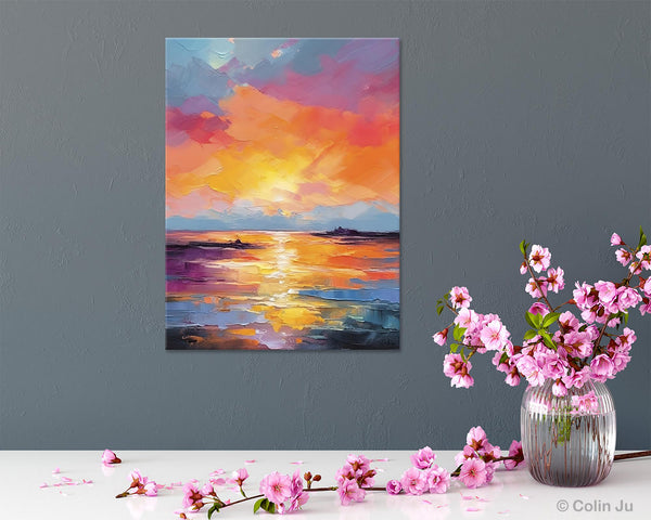 Hand Painted Canvas Art, Abstract Landscape Artwork, Original Landscape Painting on Canvas, Contemporary Wall Art Paintings, Huge Canvas Art-Paintingforhome