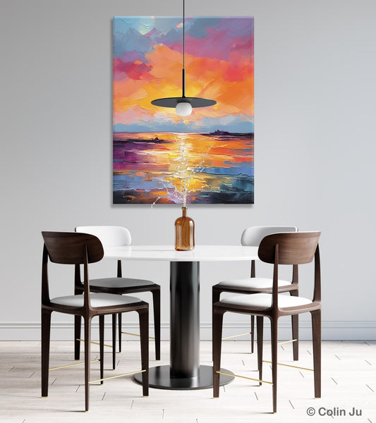 Hand Painted Canvas Art, Abstract Landscape Artwork, Original Landscape Painting on Canvas, Contemporary Wall Art Paintings, Huge Canvas Art-Paintingforhome
