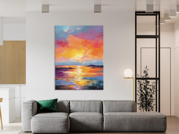 Hand Painted Canvas Art, Abstract Landscape Artwork, Original Landscape Painting on Canvas, Contemporary Wall Art Paintings, Huge Canvas Art-Paintingforhome