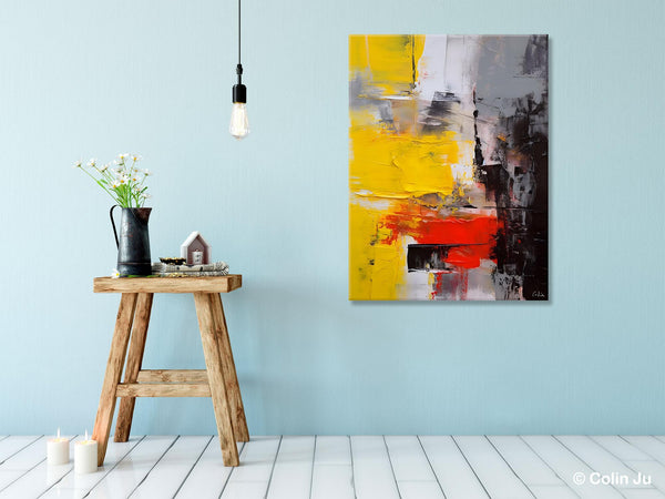 Simple Wall Art Paintings, Living Room Modern Wall Art, Original Contemporary Art, Acrylic Canvas Painting, Large Painting Behind Sofa-Paintingforhome