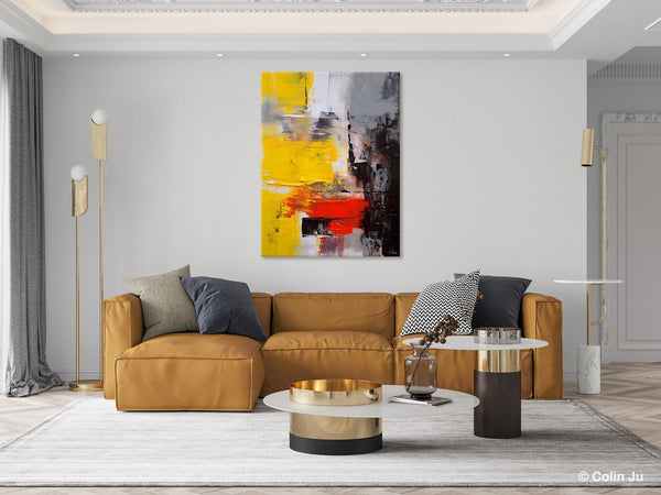 Simple Wall Art Paintings, Living Room Modern Wall Art, Original Contemporary Art, Acrylic Canvas Painting, Large Painting Behind Sofa-Paintingforhome