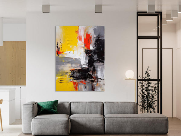 Original Abstract Art, Contemporary Acrylic Painting, Hand Painted Canvas Art, Modern Wall Art Ideas for Dining Room, Large Canvas Paintings-Paintingforhome