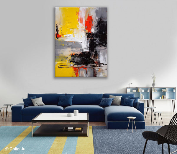 Original Abstract Art, Contemporary Acrylic Painting, Hand Painted Canvas Art, Modern Wall Art Ideas for Dining Room, Large Canvas Paintings-Paintingforhome