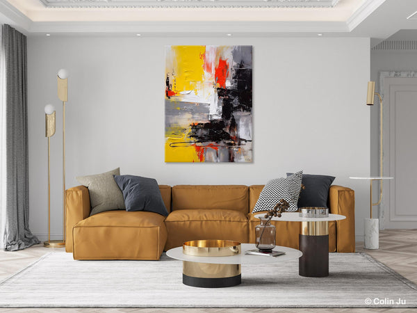 Original Abstract Art, Contemporary Acrylic Painting, Hand Painted Canvas Art, Modern Wall Art Ideas for Dining Room, Large Canvas Paintings-Paintingforhome