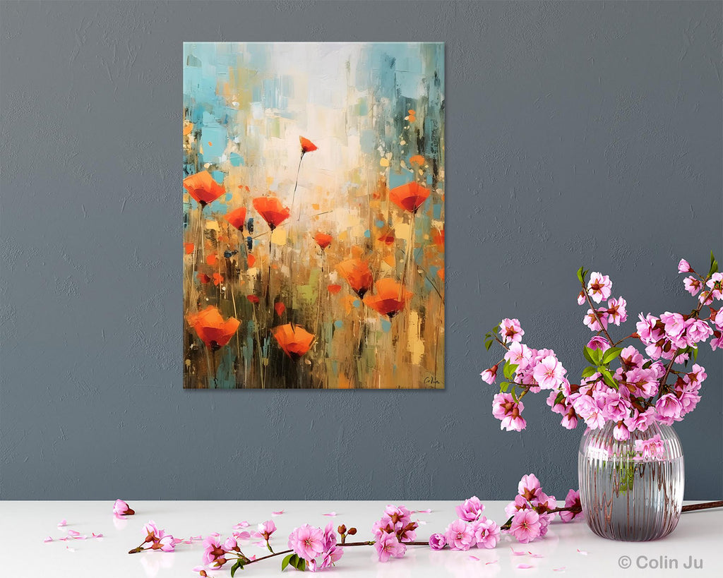 Acrylic Painting By Numbers Handpainted Canvas Painting Flowers