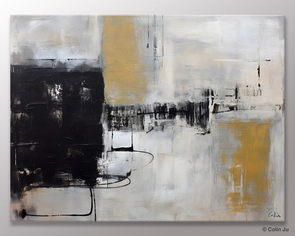 Simple Modern Art, Contemporary Acrylic Paintings, Oversized Paintings on Canvas, Large Original Abstract Wall Art, Large Canvas Paintings for Bedroom-Paintingforhome
