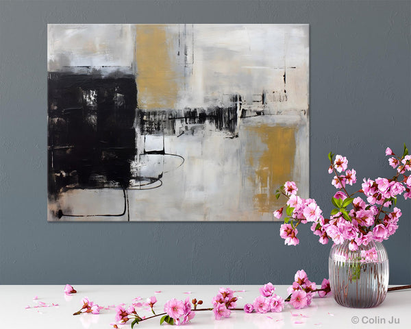 Simple Modern Art, Contemporary Acrylic Paintings, Oversized Paintings on Canvas, Large Original Abstract Wall Art, Large Canvas Paintings for Bedroom-Paintingforhome