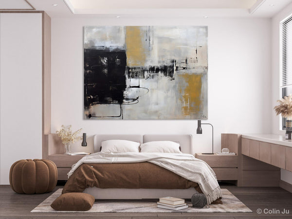 Simple Modern Art, Contemporary Acrylic Paintings, Oversized Paintings on Canvas, Large Original Abstract Wall Art, Large Canvas Paintings for Bedroom-Paintingforhome