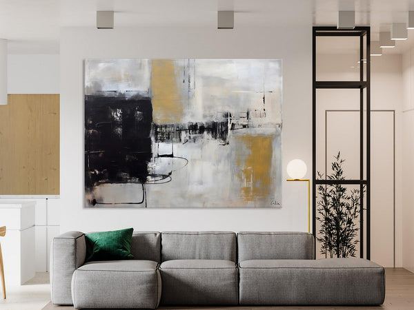 Simple Modern Art, Contemporary Acrylic Paintings, Oversized Paintings on Canvas, Large Original Abstract Wall Art, Large Canvas Paintings for Bedroom-Paintingforhome