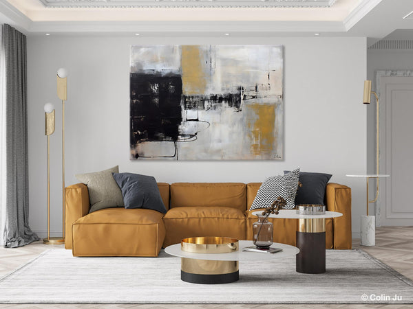 Simple Modern Art, Contemporary Acrylic Paintings, Oversized Paintings on Canvas, Large Original Abstract Wall Art, Large Canvas Paintings for Bedroom-Paintingforhome