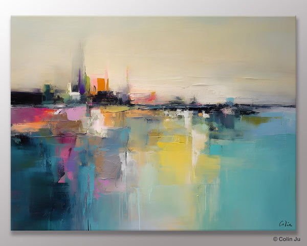 Acrylic Painting on Canvas, Original Landscape Paintings, Landscape Canvas Paintings for Living Room, Extra Large Modern Wall Art Paintings-Paintingforhome