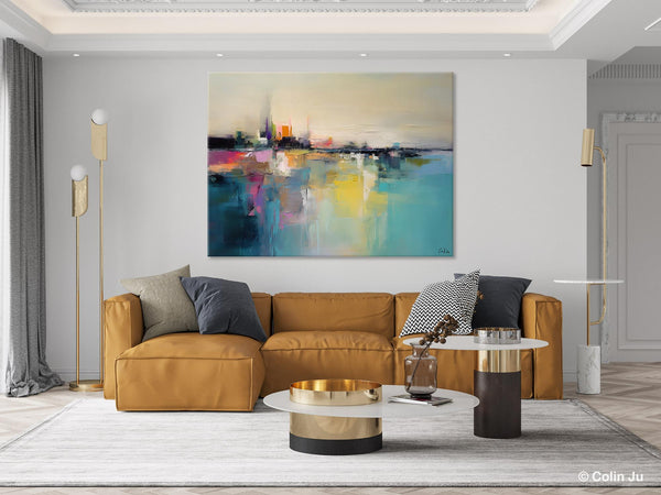 Acrylic Painting on Canvas, Original Landscape Paintings, Landscape Canvas Paintings for Living Room, Extra Large Modern Wall Art Paintings-Paintingforhome