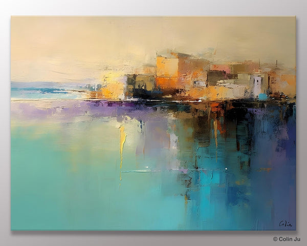 Original Landscape Paintings, Landscape Canvas Paintings for Living Room, Acrylic Painting on Canvas, Extra Large Modern Wall Art Paintings-Paintingforhome
