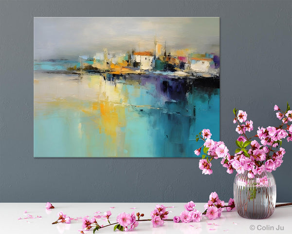 Extra Large Paintings for Bedroom, Abstract Landscape Painting, Landscape Wall Art Paintings, Original Modern Abstract Art-Paintingforhome