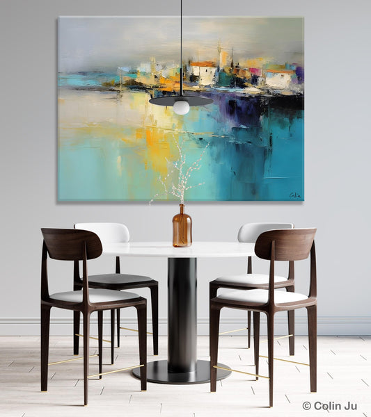 Extra Large Paintings for Bedroom, Abstract Landscape Painting, Landscape Wall Art Paintings, Original Modern Abstract Art-Paintingforhome