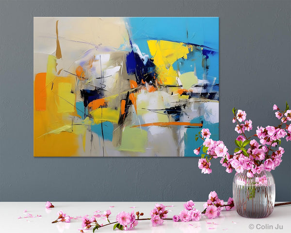 Simple Modern Abstract Art, Hand Painted Canvas Art, Original Wall Art Paintings, Modern Paintings for Living Room, Buy Paintings Online-Paintingforhome