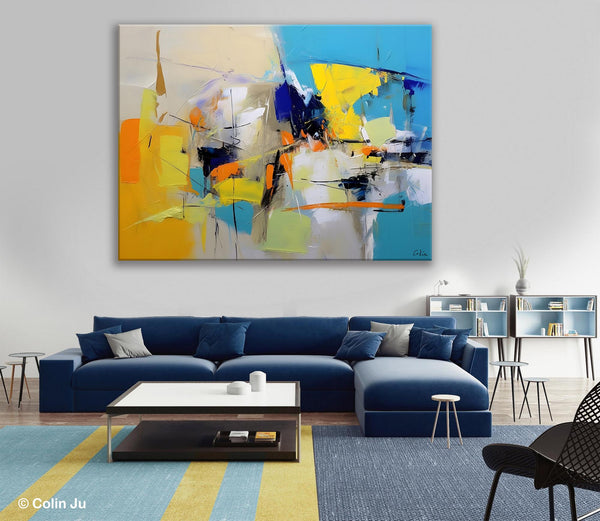 Simple Modern Abstract Art, Hand Painted Canvas Art, Original Wall Art Paintings, Modern Paintings for Living Room, Buy Paintings Online-Paintingforhome