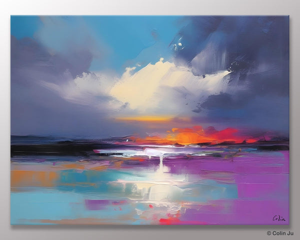 Living Room Abstract Paintings, Large Landscape Canvas Paintings, Buy Art Online, Original Landscape Abstract Painting, Simple Wall Art Ideas-Paintingforhome