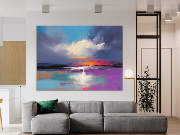 Living Room Abstract Paintings, Large Landscape Canvas Paintings, Buy Art Online, Original Landscape Abstract Painting, Simple Wall Art Ideas-Paintingforhome
