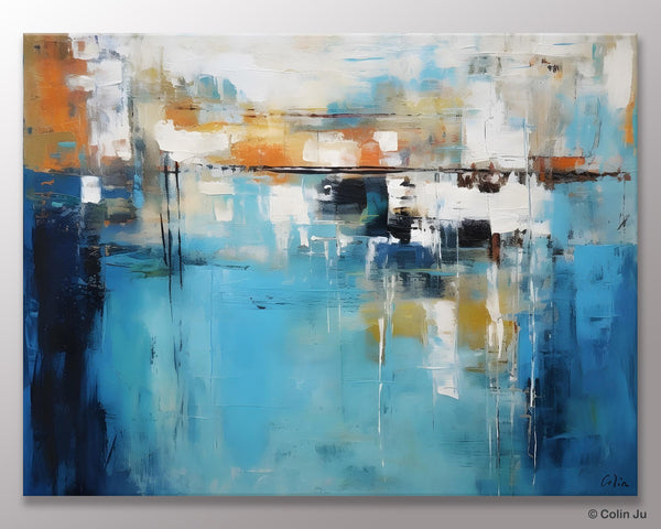 Contemporary Canvas Art, Heavy Texture Canavas Art, Original Modern Wall Paintings, Abstract Painting for Bedroom, Modern Acrylic Artwork-Paintingforhome