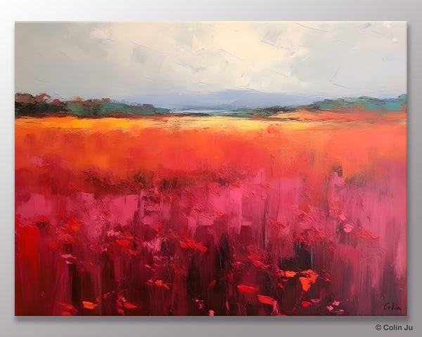 Landscape Paintings for Living Room, Landscape Canvas Paintings, Abstract Landscape Paintings, Original Modern Wall Art, Hand Painted Canvas Art-Paintingforhome