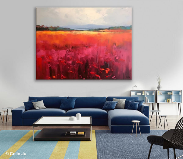 Landscape Paintings for Living Room, Landscape Canvas Paintings, Abstract Landscape Paintings, Original Modern Wall Art, Hand Painted Canvas Art-Paintingforhome