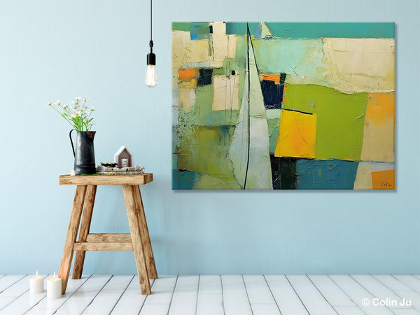 Bedroom Abstract Paintings, Original Abstract Art for Dining Room, Palette Knife Paintings, Large Acrylic Painting on Canvas, Hand Painted Canvas Art-Paintingforhome