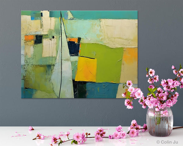 Bedroom Abstract Paintings, Original Abstract Art for Dining Room, Palette Knife Paintings, Large Acrylic Painting on Canvas, Hand Painted Canvas Art-Paintingforhome