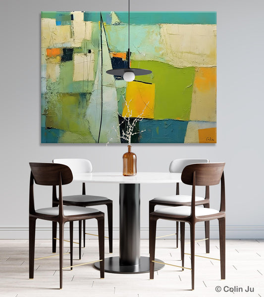 Bedroom Abstract Paintings, Original Abstract Art for Dining Room, Palette Knife Paintings, Large Acrylic Painting on Canvas, Hand Painted Canvas Art-Paintingforhome